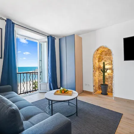 Les Sablettes - Cosy Vue Mer, Vieux דירה מנטון
